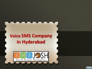 Voice Call Services in Hyderabad, Voice SMS Company in Hyderabad - SMSjosh