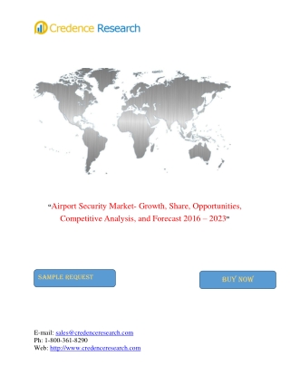 Global Airport Security Market to Reach US$ 12.72 Bn By 2023