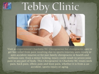 Ballantyne Chiropractors | Advanced Chiropractic – Tebby Clinic