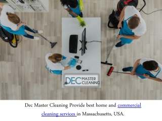 If you want to choose Commercial Cleaning service then contact DEC Master Cleaning