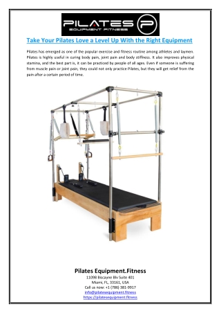 Take Your Pilates Love a Level Up With the Right Equipment