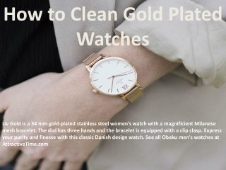 How to Clean Gold Plated Watches