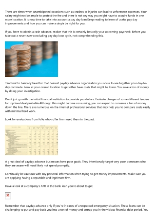 The Advantages And Disadvantages Of Money Advance Financial loans