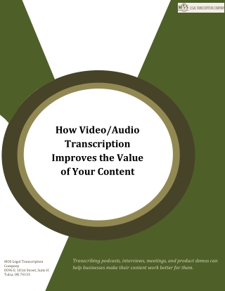 How Video/Audio Transcription Improves the Value of Your Content