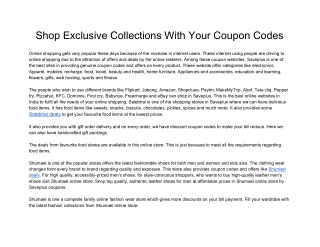 Shop Exclusive Collections With Your Coupon Codes