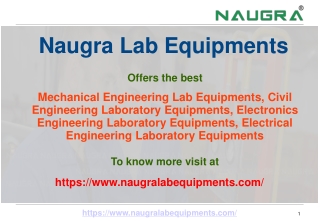 Mechanical Engineering Lab Equipments Manufacturers in India
