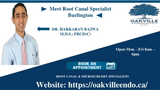 Meet Root Canal Specialist Burlington