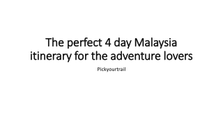 Malaysia honeymoon package