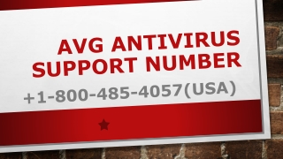 AVG Antivirus Online Support Number 1-800-485-4057