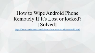 How to Remotely Wipe Android Phone