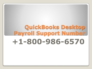 QuickBooks Payroll Customer Service 1-800-986-6570