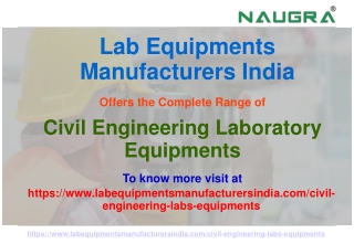 Civil Engineering Laboratory Equipments Manufacturers in India
