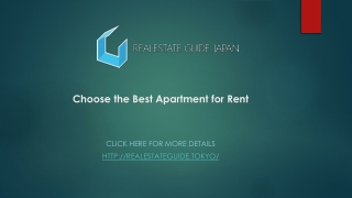 Choose the best apartment for rent