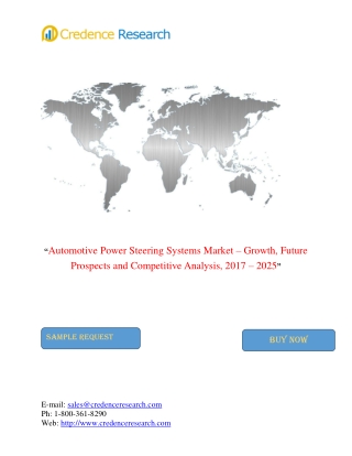 Revival Of The Automotive Industry To Continue Driving The Automotive Power Steering Systems Market