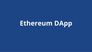 Ethereum dApp Development Services