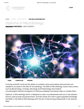 Diploma In Microbiology - Course Gate