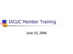 IACUC Member Training