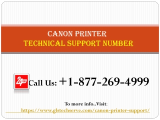 Canon Printer Helpline Number USA 1-877-269-4999