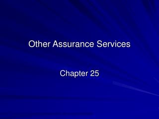 Other Assurance Services