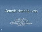 Genetic Hearing Loss