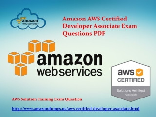 2019 Updated Amazon AWS Certified Developer Associate Dumps | Amazondumps.us