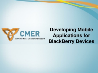 BlackBerry, Developing Mobile Applications
