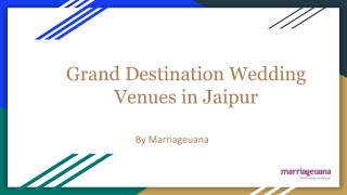 Grand destination wedding venues in jaipur
