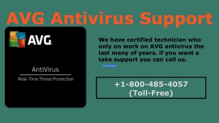 AVG Antivirus Online Support Number 1-800-485-4057