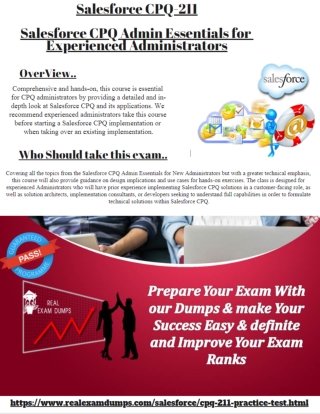 Salesforce CPQ-211 Exam Dumps - Pass CPQ-211 Exam - Realexamdumps.com