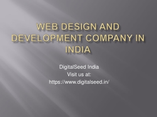 Website Design Company in India | Web design & development agency in India | DigitalSeed India