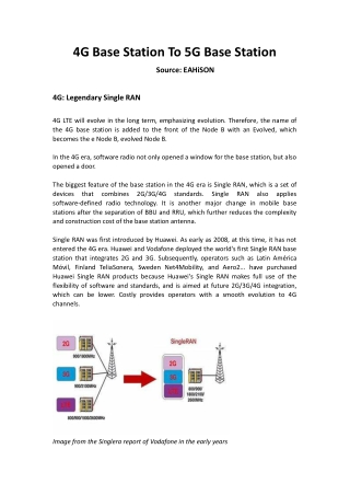 4G Base Station To 5G Base Station