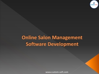 Online Salon Management Software Development by CustomSoft