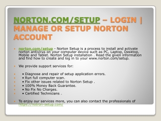 NORTON.COM/SETUP NORTON ANTIVIRUS TECHNICAL SUPPORT
