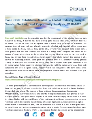Bone Graft Substitutes Market – Global Industry Insights, Trends, Outlook, and Opportunity Analysis, 2018-2026