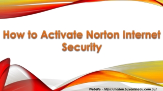How to Activate Norton Internet Security?