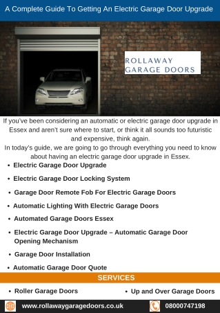 A Complete Guide To Getting An Electric Garage Door Upgrade