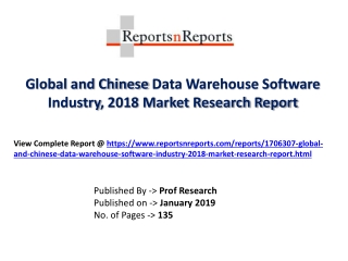 Global Data Warehouse Software Market 2018 Recent Development and Future Forecast