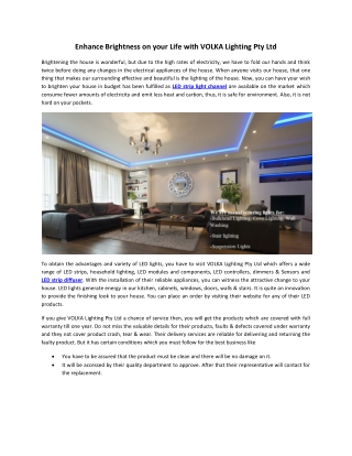 Enhance Brightness on your Life with VOLKA Lighting Pty Ltd