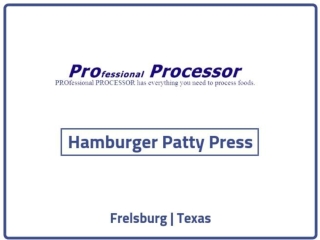 Hamburger Patty press machines on sale - Texas