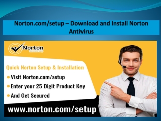 norton.com/setup - Redeem Norton Activation Key