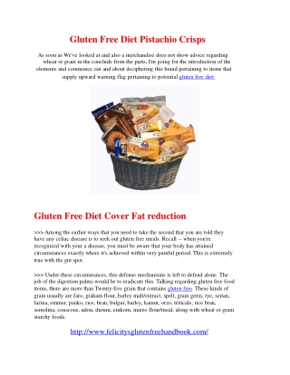 Gluten Free Diet Pistachio Crisps