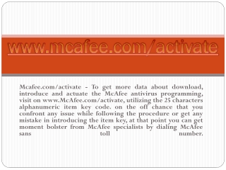 MCAFEE.COM/ACTIVATE- MCAFEE ANTIVIRUS HELP