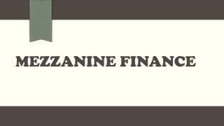 Mezzanine finance