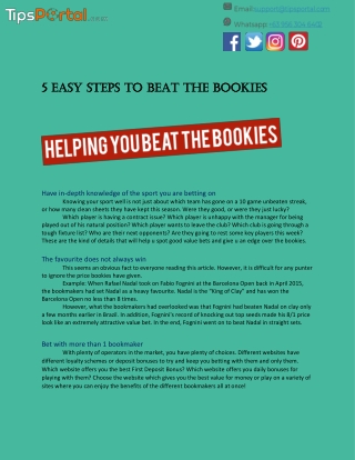 5 Easy Steps to Beat the Bookies