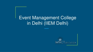 Best Institute for mba in event management in Delhi