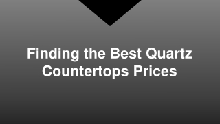 Finding the Best Quartz Countertops Prices