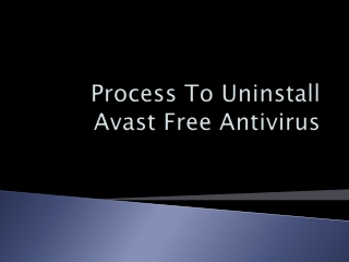 What Are The Steps To Uninstall Avast Free Antivirus