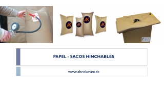 PAPEL - SACOS HINCHABLES