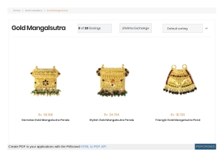 Gold mangalsutra designs with price