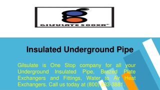 Insulated Underground Pipe